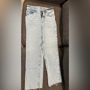 Zara Women's Light Blue Straight Leg Jeans